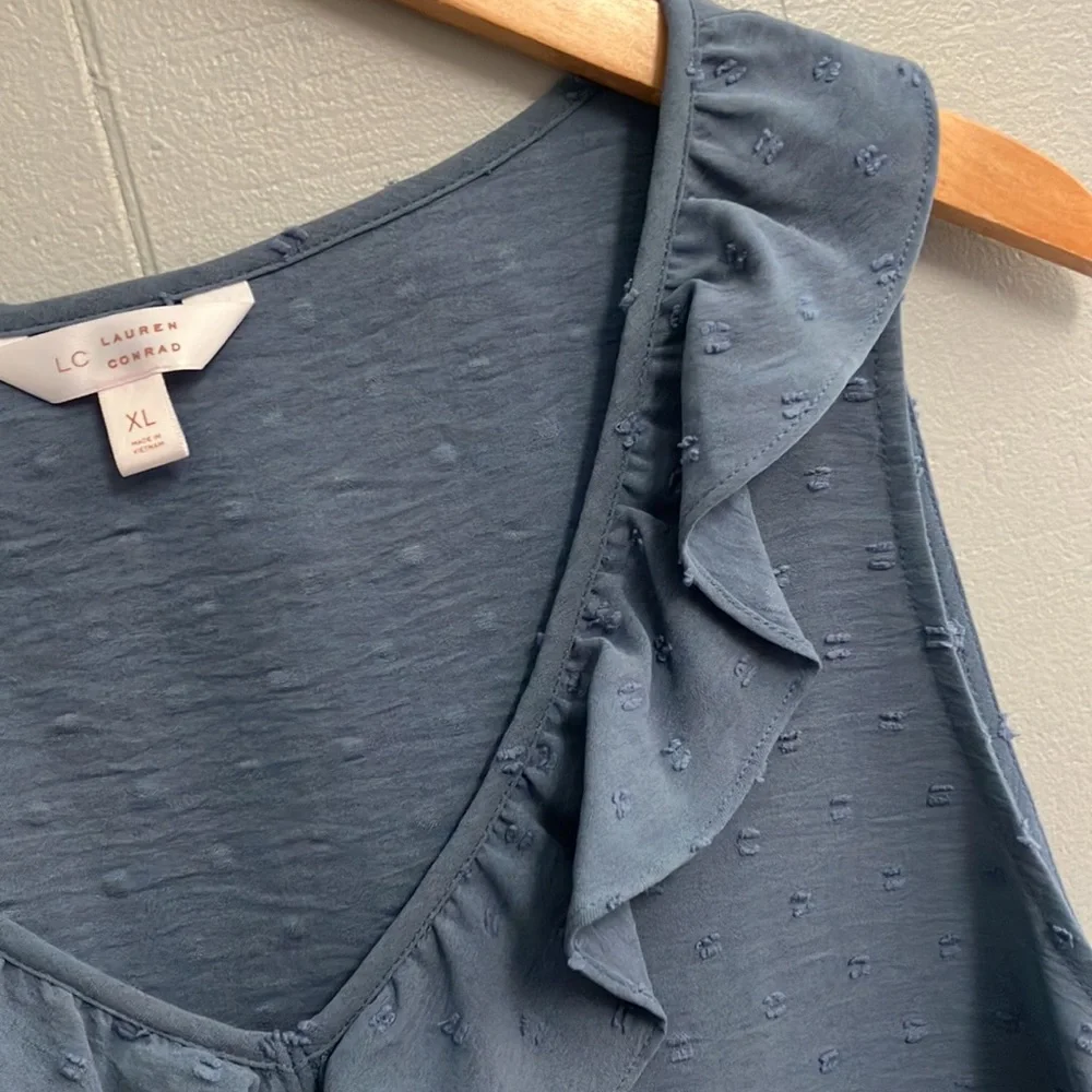 NWT Lauren Conrad Top XL Blue NWT New Without Tags - Picture 7 of 11